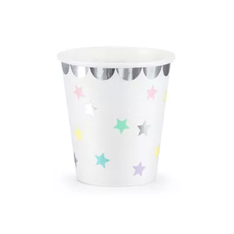 Papírpohár - Unikornis és csillagok - 180 ml - 6 db