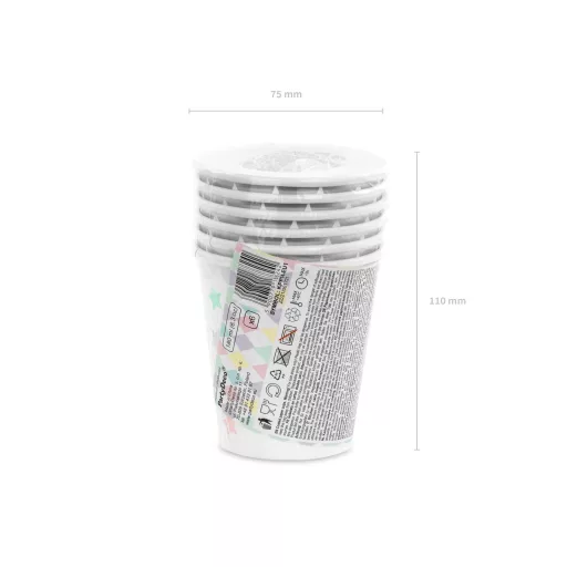 Papírpohár - Unikornis és csillagok - 180 ml - 6 db