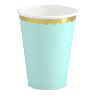 Papírpohár - menta - 220 ml - 6 db