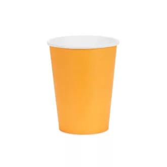 Papírpohár - világos narancs - 250 ml - 6 db