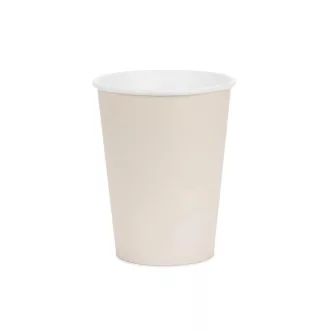 Papírpohár - bézs - 250 ml - 6 db