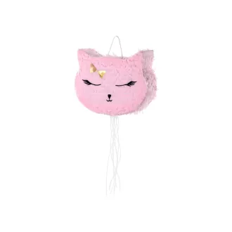Piñata - Cica - rózsaszín - 35 × 27 × 9 cm