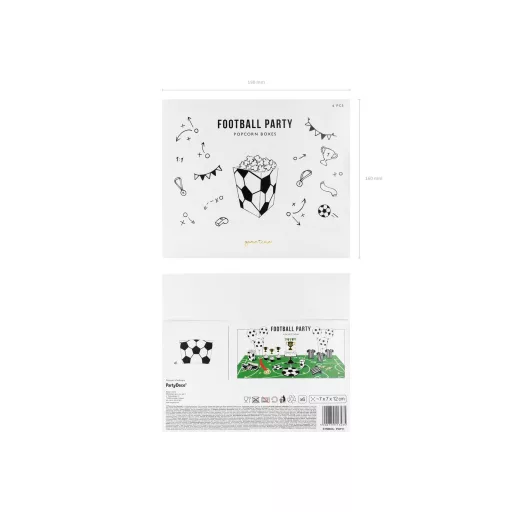 Popcorn doboz - Focis - 7 × 7 × 12 cm - 6 db