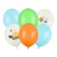 Mintás latex lufi - Munkagépek - pasztell krém - 30 cm - 6 db