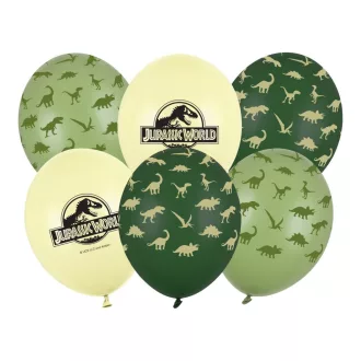 Mintás latex lufi - Jurassic World - 30 cm - 6 db