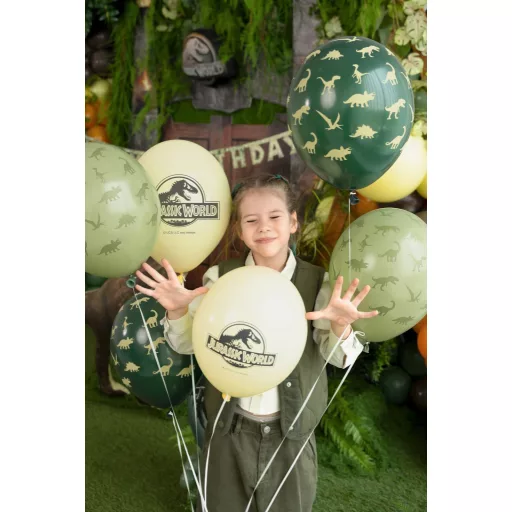 Mintás latex lufi - Jurassic World - 30 cm - 6 db