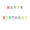 Szülinapi gyertya - Happy Birthday - színes pöttyös - 2,5 cm - 13 db