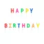 Szülinapi gyertya - Happy Birthday - színes pöttyös - 2,5 cm - 13 db