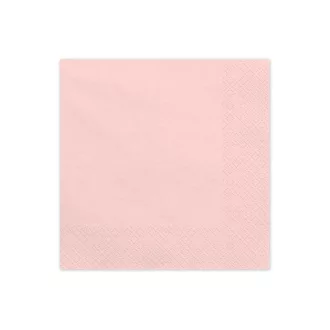Szalvéta - világos rózsaszín - 33 × 33 cm - 20 db