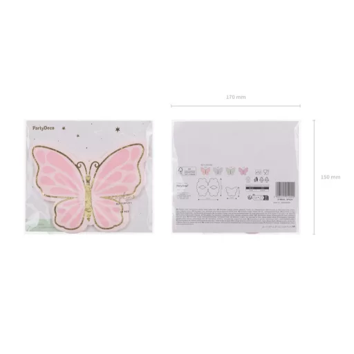 Szalvéta - Pillangó - 16 × 12 cm - 12 db