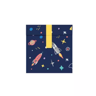 Vendégajándék tasak - Űrutazás - 13 × 14 cm - 6 db