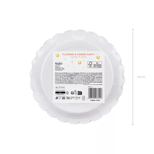 Papírtányér - Lovas - 18 cm - 6 db