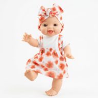   Paola Reina Gordi játék baba pipacsos ruhában - Leire 34 cm