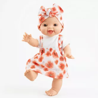   Paola Reina Gordi játék baba pipacsos ruhában - Leire 34 cm