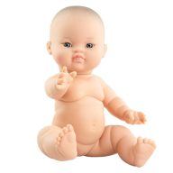   Paola Reina Los Gordis meztelen játékbaba - Ázsiai kislány 34 cm