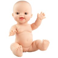   Paola Reina Los Gordis meztelen játékbaba - Európai kislány 34 cm