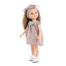 Paola Reina 32 cm-es játékbaba ruha - Rózsaszín kockás