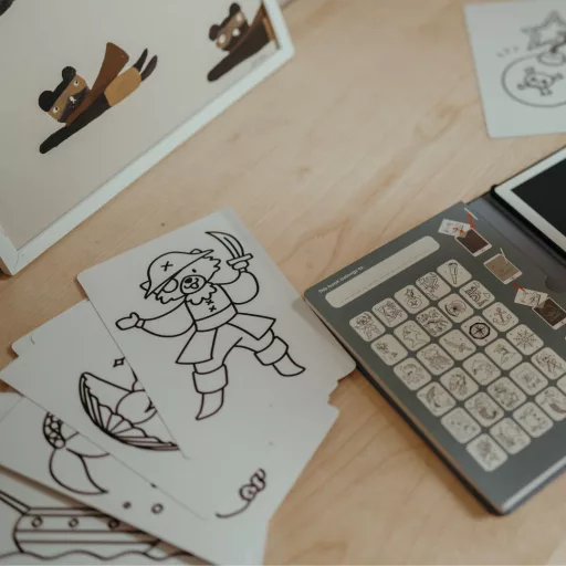 Kidywolf rajzkártya Kidydraw Mini rajztáblához - Állatok és kalózok - Animals & Oceans