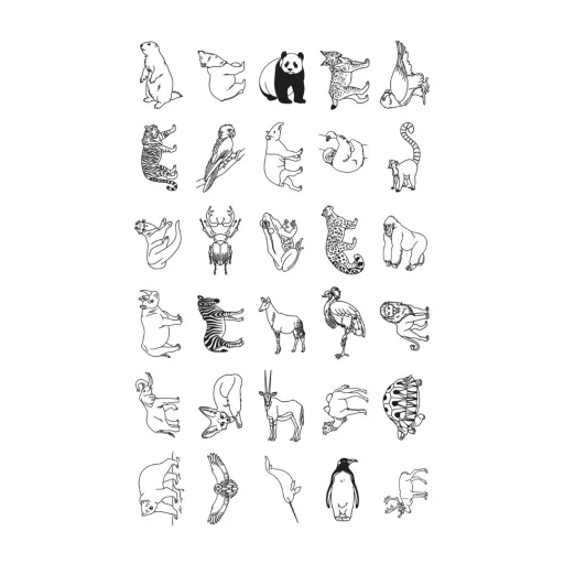 Kidywolf rajzkártya Kidydraw Mini rajztáblához - Állatok és kalózok - Animals & Oceans