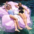 Sunnylife felfújható matrac Luxe - Hibiscus Pastel Lilac