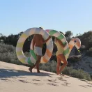 Sunnylife óriás felfújható kígyó -  Poolside Sorbet Stripe