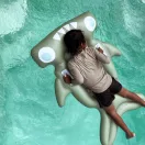 Sunnylife gyerek felfújható matrac - Salty the Shark Khaki