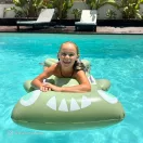 Sunnylife gyerek felfújható matrac - Salty the Shark Khaki