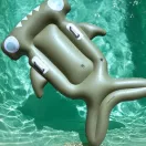 Sunnylife gyerek felfújható matrac - Salty the Shark Khaki