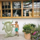 Sunnylife gyerek felfújható matrac - Salty the Shark Khaki