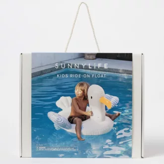   Sunnylife gyerek Ride-On matrac - Sid the Seagull Blue Stripe