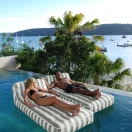 Sunnylife felfújható Luxe matrac - Seagrass Stripe