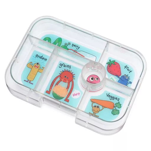 Yumbox Original uzsonnás doboz 6 rekesszel - Surf Blue Funny Monsters