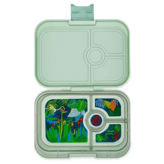 Yumbox Panino uzsonnás doboz 4 rekesszel - Sage Green Jungle