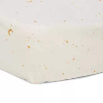Little Dutch gumis lepedő 60x120 cm - Moon & Stars