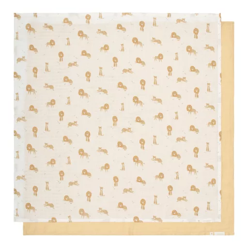 Little Dutch muszlin textilpelenka 70x70 cm 2 db - Safari Leo
