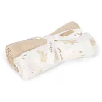 Little Dutch muszlin textilpelenka 70x70 - Baby Bunny