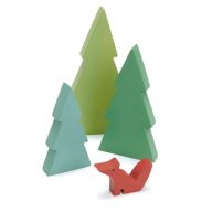   Tender Leaf - Fa vonatpálya kiegészítő - Fenyők rókával