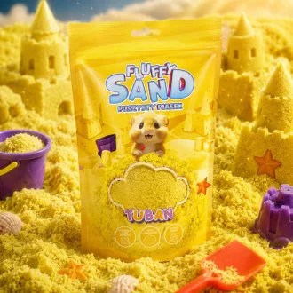 Tuban fluffy homok - Sárga 90g