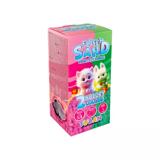 Tuban fluffy homok - pink és zöld