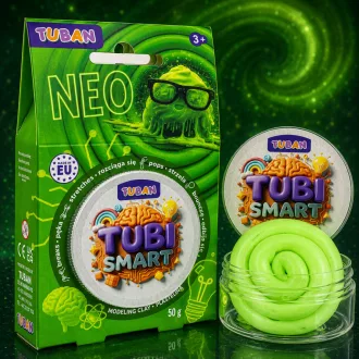 Tuban Tubi Smart gyurma - Neo neon zöld 50 g