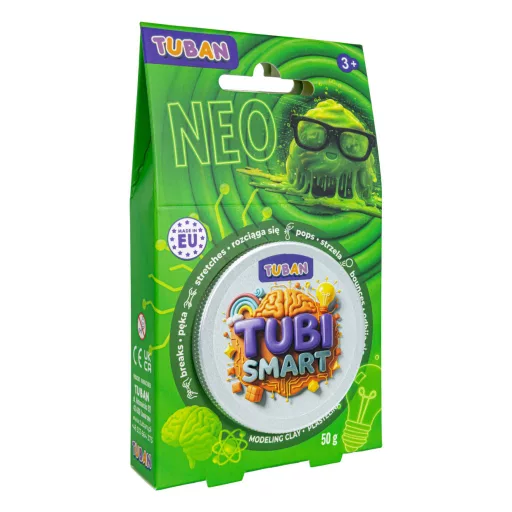 Tuban Tubi Smart gyurma - Neo neon zöld 50 g