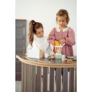 3 az 1-ben XXL Montessori hinta csúszdával és asztallappal - Szürke