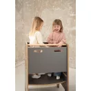 Konyhai fellépő testvéreknek - Montessori tanulótorony extra biztonságos változat - Szürke