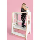 Konyhai fellépő testvéreknek - Montessori tanulótorony extra biztonságos változat - Fehér