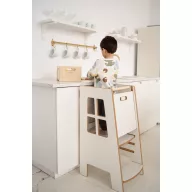   Konyhai fellépő - Montessori tanulótorony extra biztonságos változat - Fehér