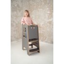 Konyhai fellépő - Montessori tanulótorony extra biztonságos változat - Szürke