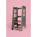 Konyhai fellépő - Montessori tanulótorony extra biztonságos változat - Szürke