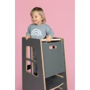 Konyhai fellépő - Montessori tanulótorony extra biztonságos változat - Szürke