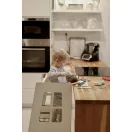 Konyhai fellépő - Montessori tanulótorony extra biztonságos változat - Fehér