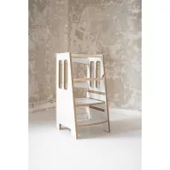   Konyhai fellépő - Montessori tanulótorony kis változat - Fehér